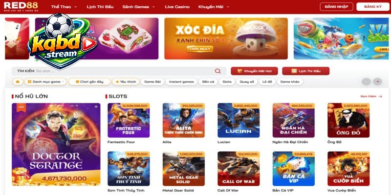 Đa dạng trò chơi tại Red88